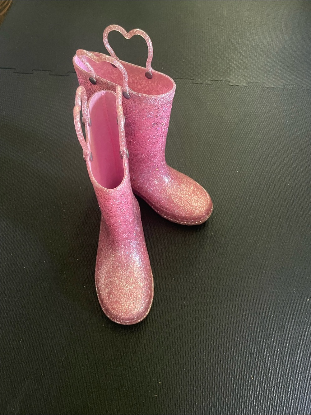 Western Chief Pink Glitter Kids Rain Boots
